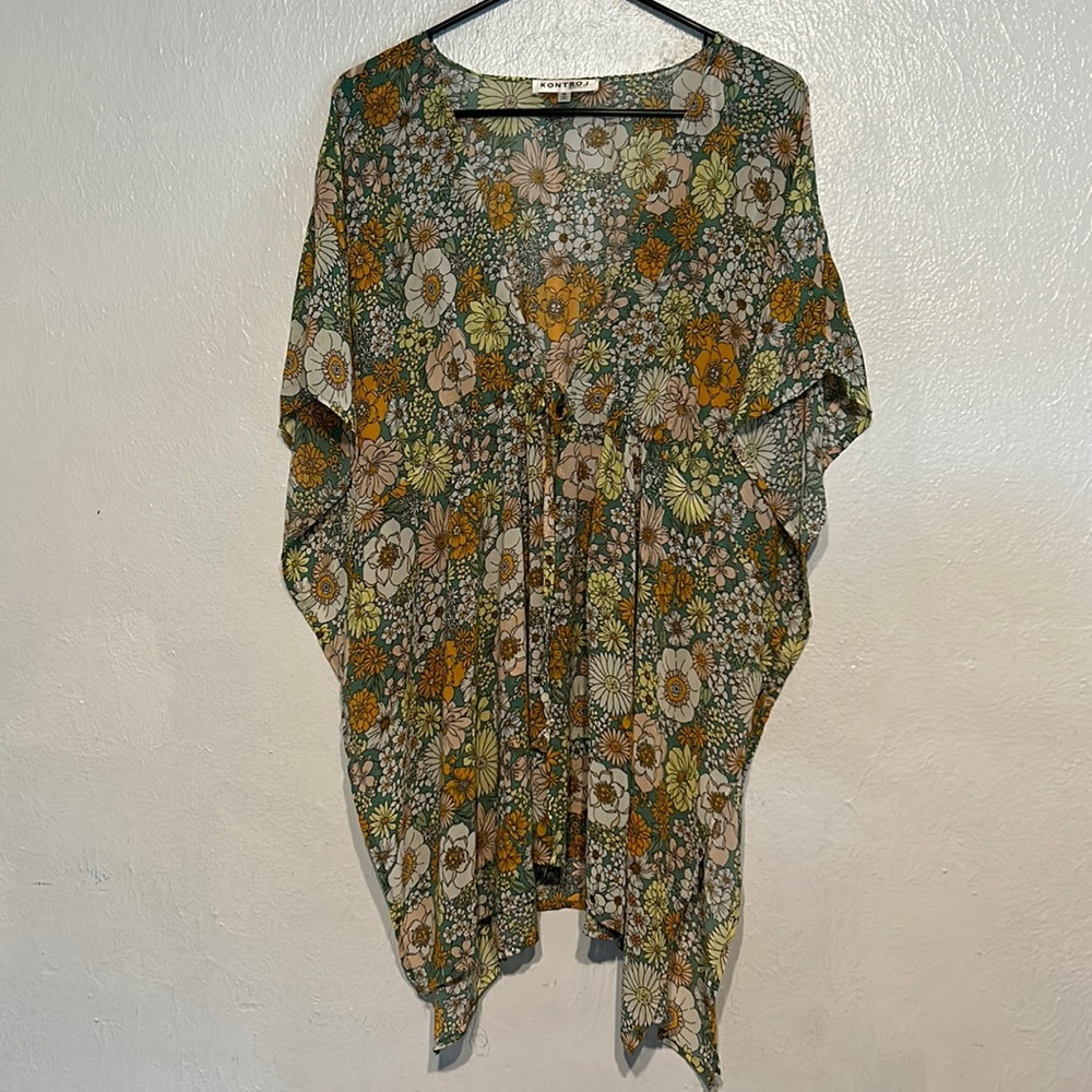 Floral Beach cover up or sexy dress